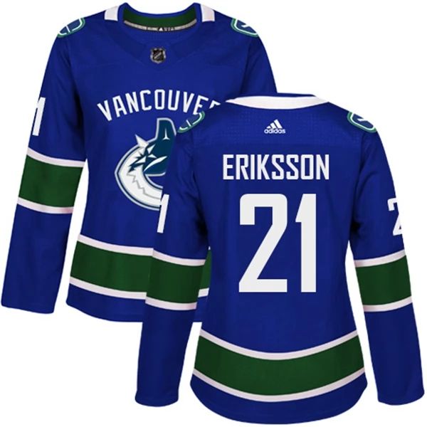 Damen Vancouver Canucks Trikot Loui Eriksson 21 Blau Authentic